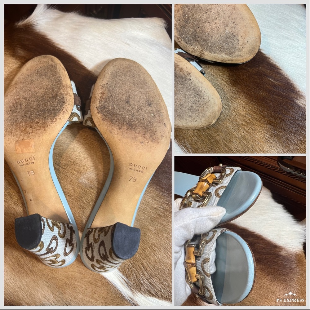 Gucci Slide On Heels👡🔥GorG Super elegant SEXY Rare lmtd Edit🔥EXC Cond Size 7 - Picture 11 of 16